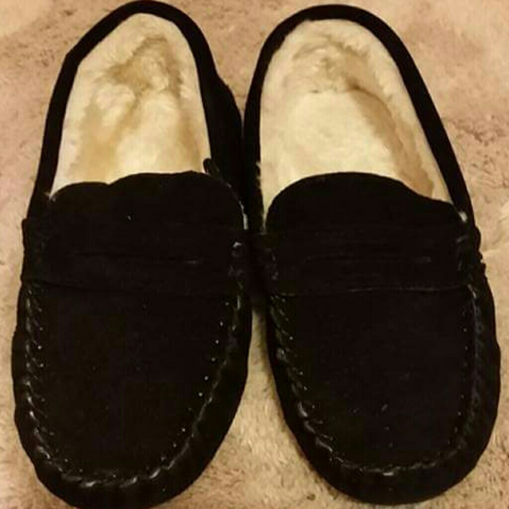 Wilson's Leather - Suede Men's Slippers, Fur Lined